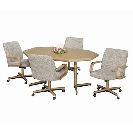 Customizable Casual 5 Piece Table & Chairs Set